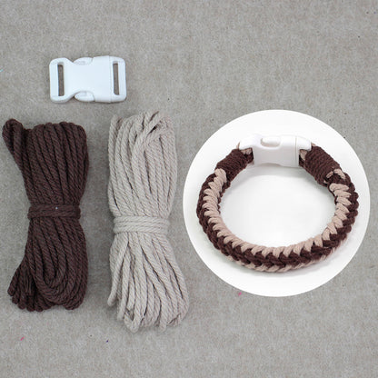Macrame Kit 8-Strand Pet Collar Weaving Kit | 2-Color Intertwined | Adjustable Length | Pet Accessory | Beginner-Friendly
