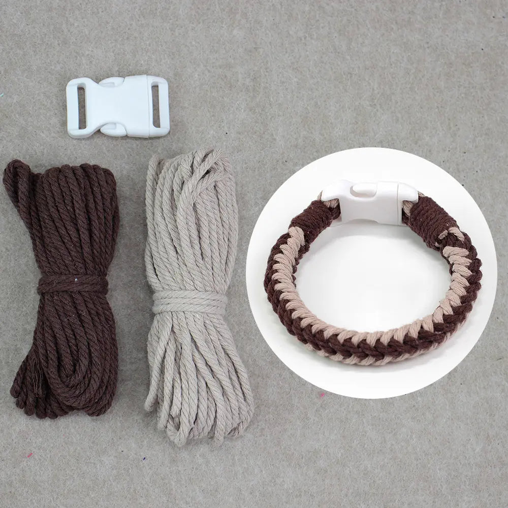 Macrame Kit for Beginners, Boho 8-Strand Round Pet Collar DIY Kit, Cat Dog Gift
