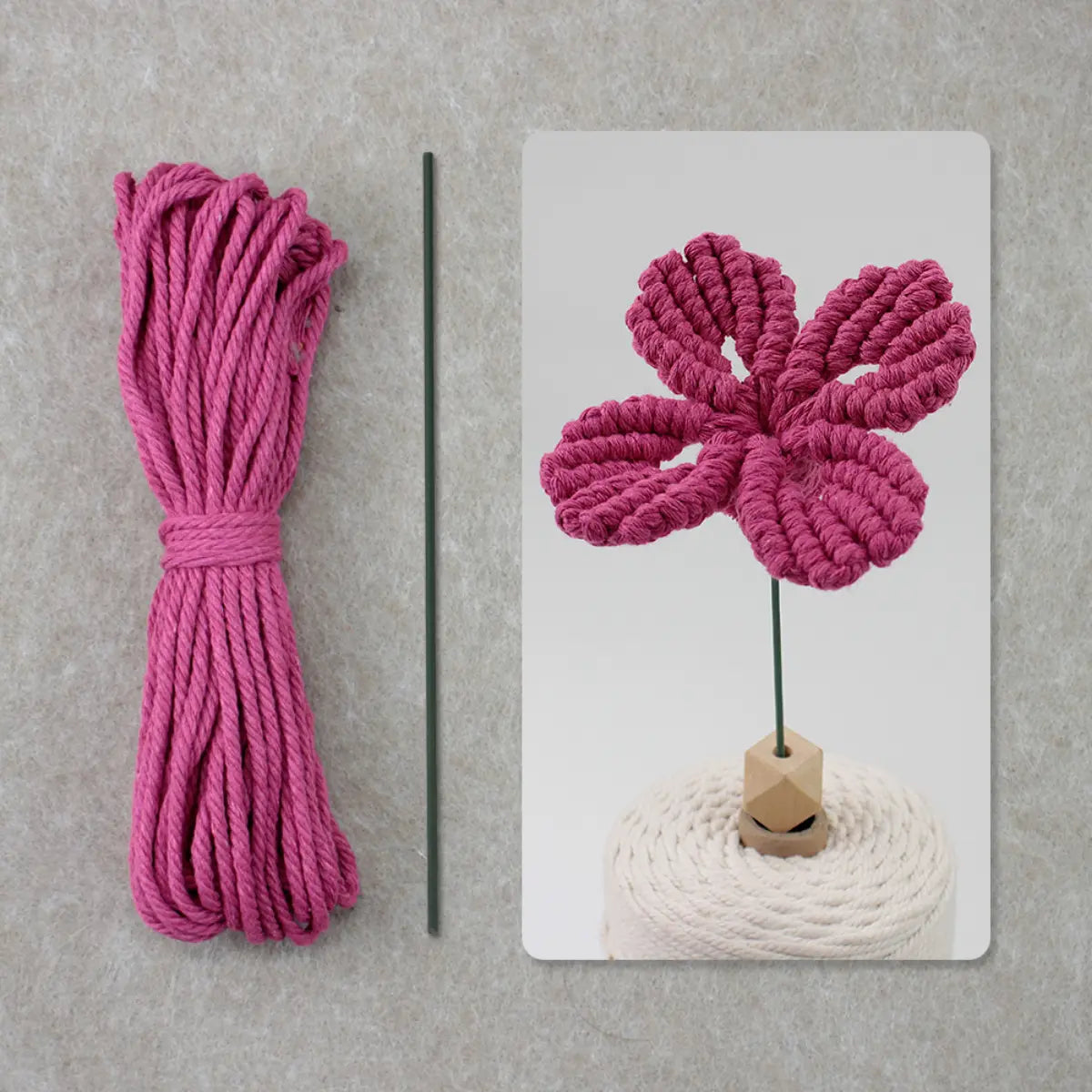 Macrame Kit for Beginners | DIY Four-Leaf Clover Macrame Flower Craft Kit