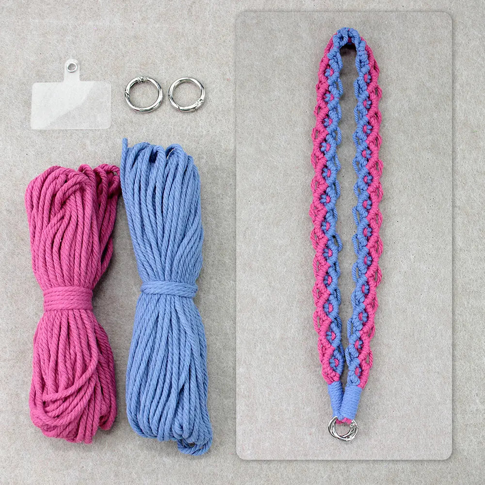 Macrame Kit for Beginners | DIY Diagonal Knot Macrame Lanyard Craft Kit