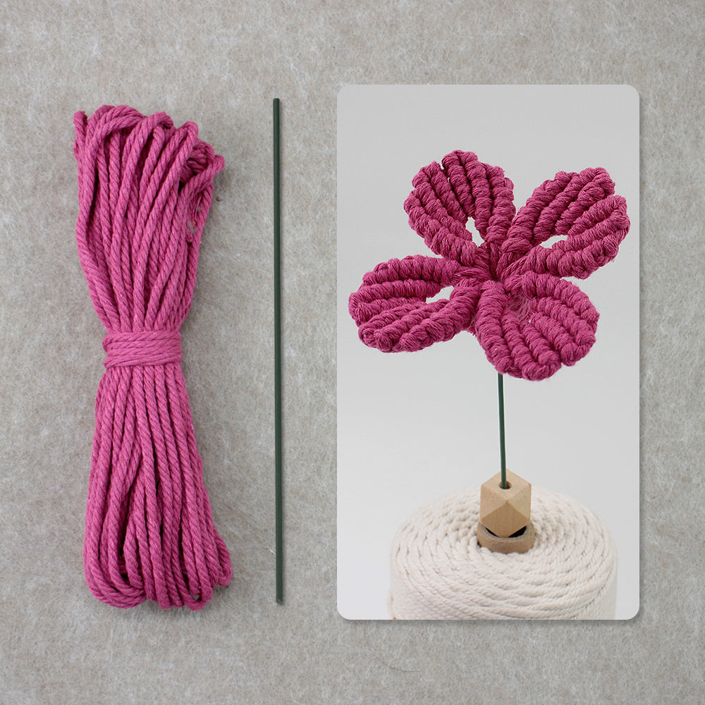 Four-Leaf Clover Macrame DIY Kit - Handmade Weaving Supplies with English Tutorial | Lucky Craft Set