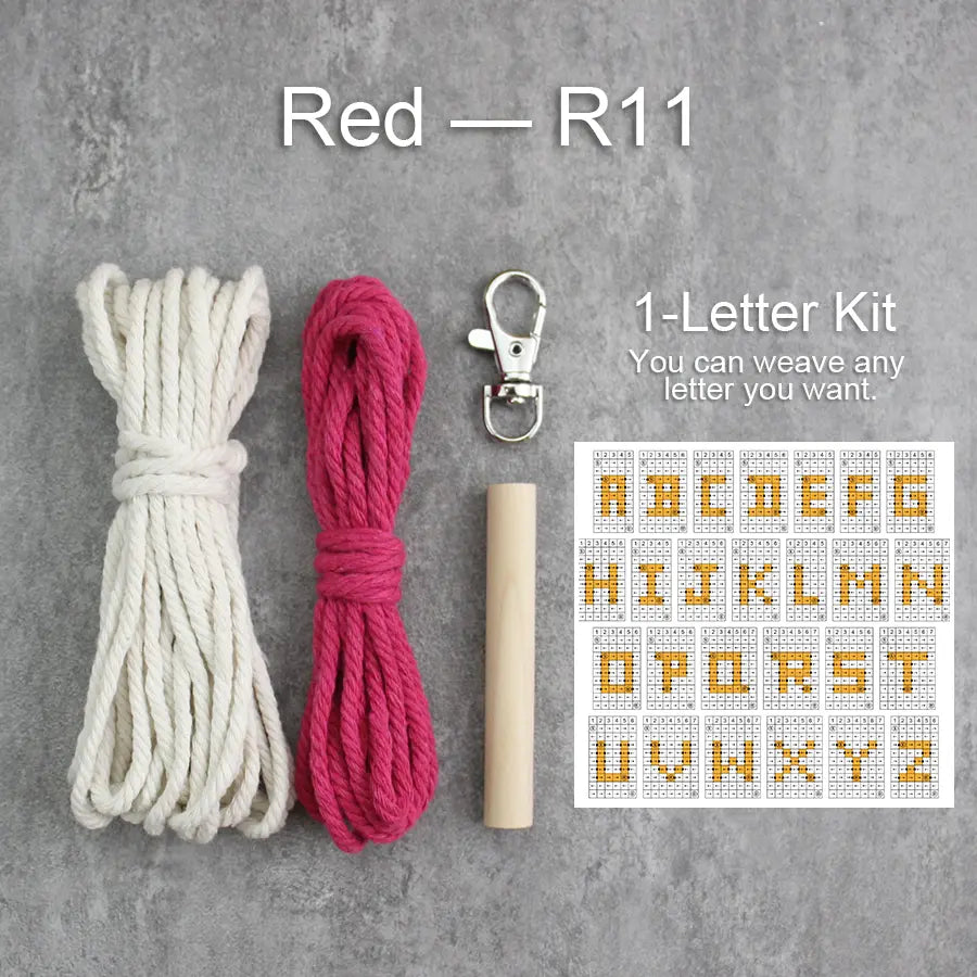 Macrame Kit for Beginners | DIY Letter Macrame Keychain Craft Kit