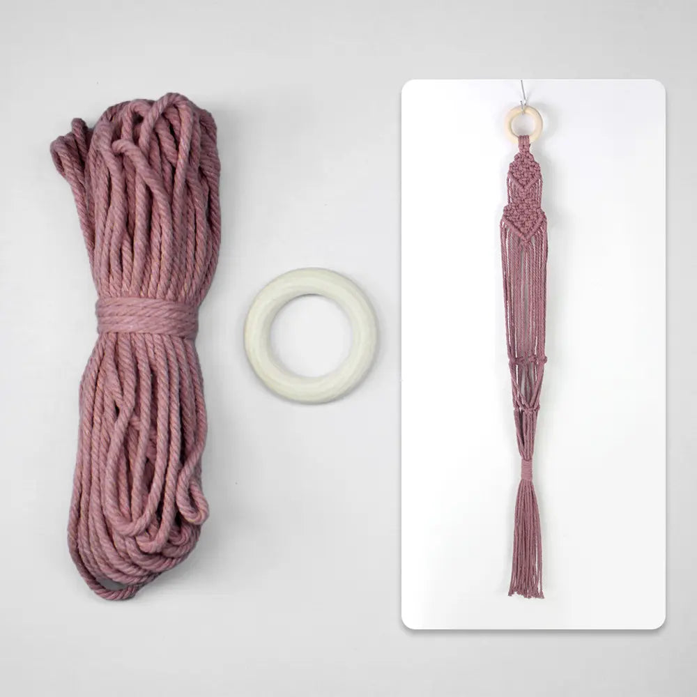 Macrame Kit for Beginners, Boho Plant Hanger DIY Kit, Home Garden Decor Gift
