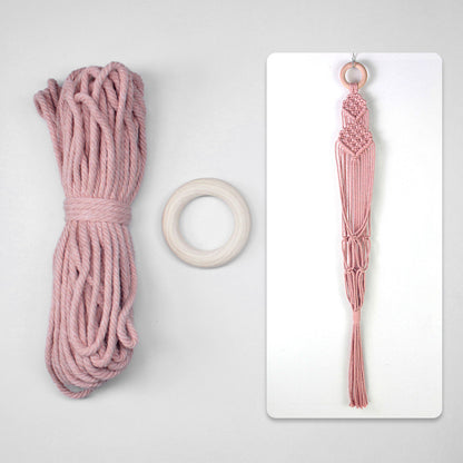 Macrame Kit Long Tassel Small Plant Hanger Weaving Kit | For Small-Medium Pots | Hanging Design | Space-Saving | Beginner-Friendly