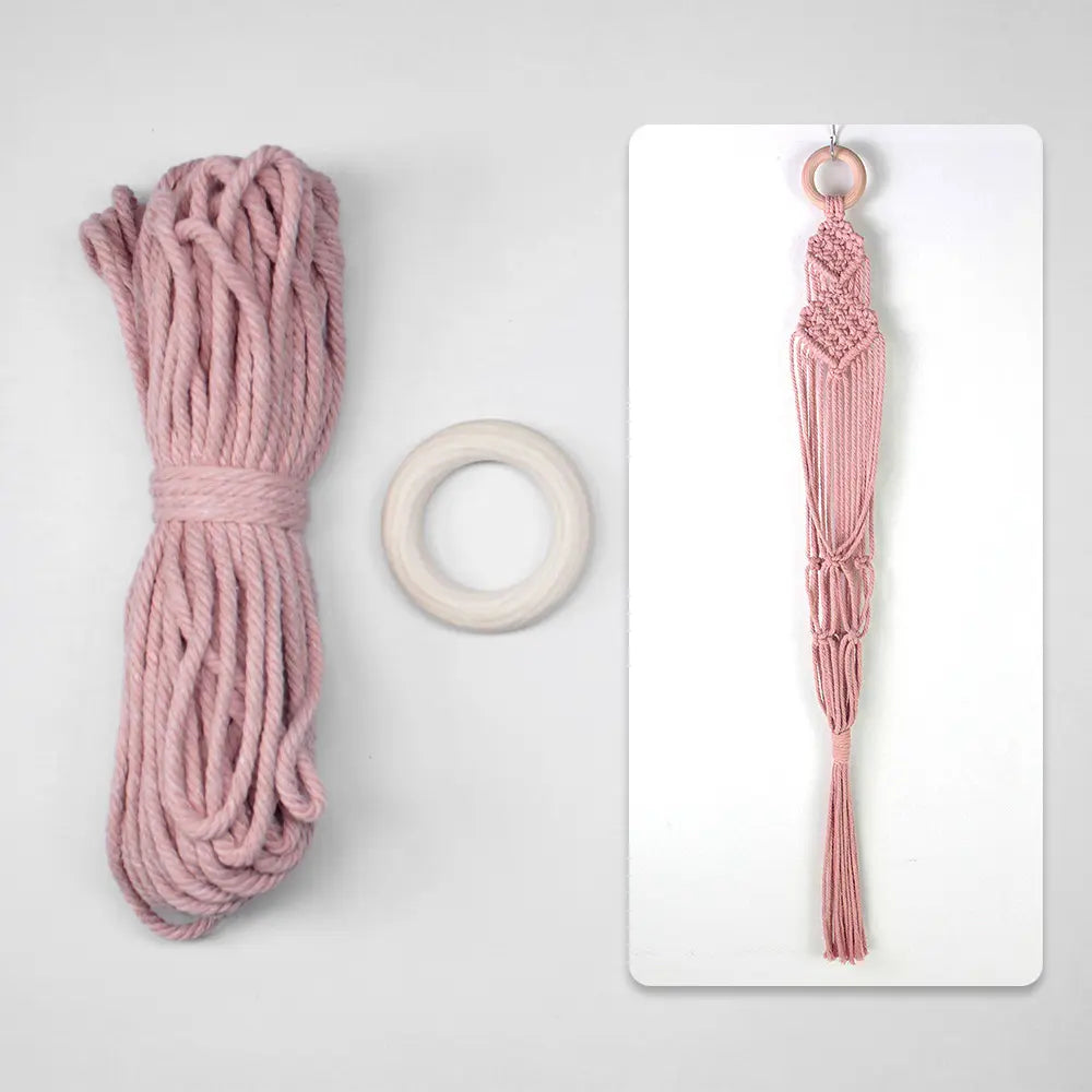 Macrame Kit for Beginners, Boho Plant Hanger DIY Kit, Home Garden Decor Gift