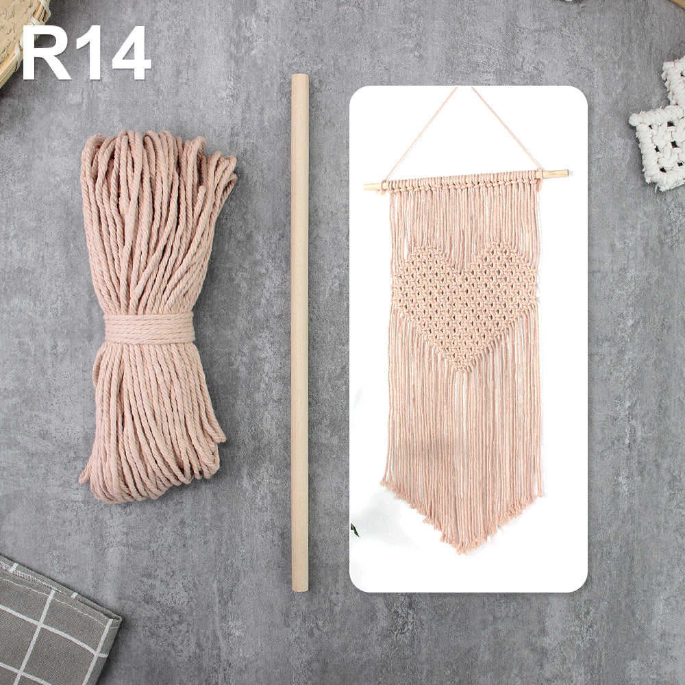 Macrame Kit Big Love Tapestry Weaving Kit | Flowing Fringes | Multi-Color Option | Valentine's Day DIY Gift | Beginner-Friendly/Living Room Decor