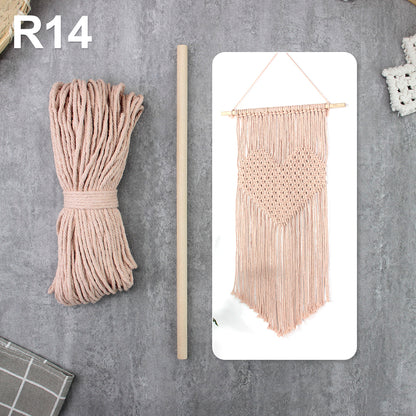 Macrame Kit Big Love Tapestry Weaving Kit | Flowing Fringes | Multi-Color Option | Valentine's Day DIY Gift | Beginner-Friendly/Living Room Decor