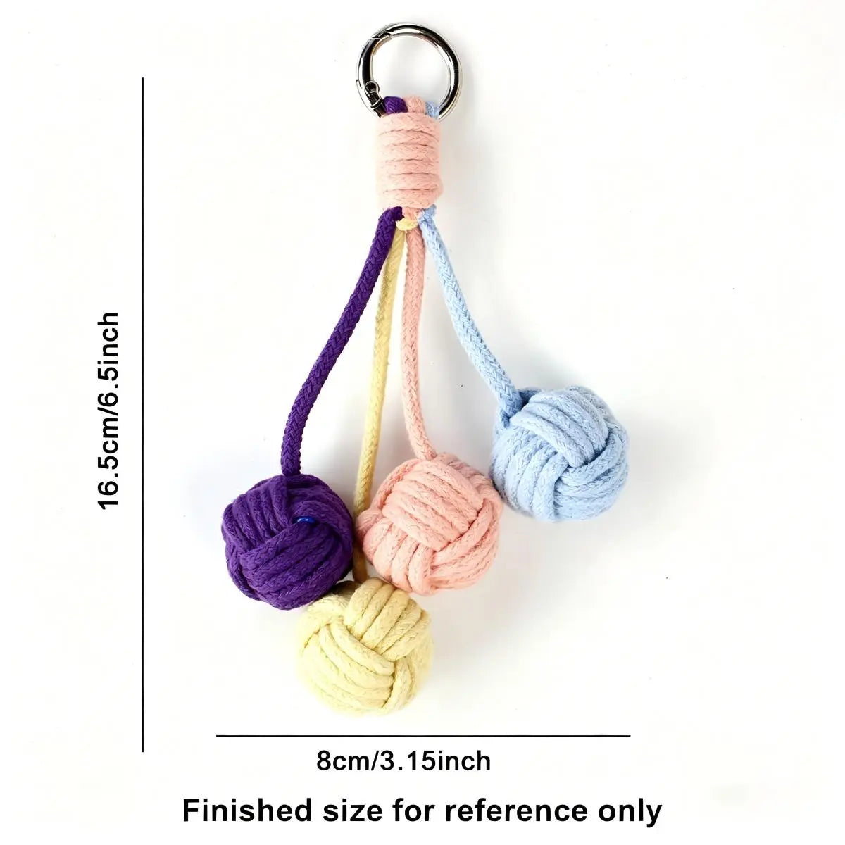 Macrame Kit for Beginners | DIY Ball‑Bell Macrame Keychain Craft Kit