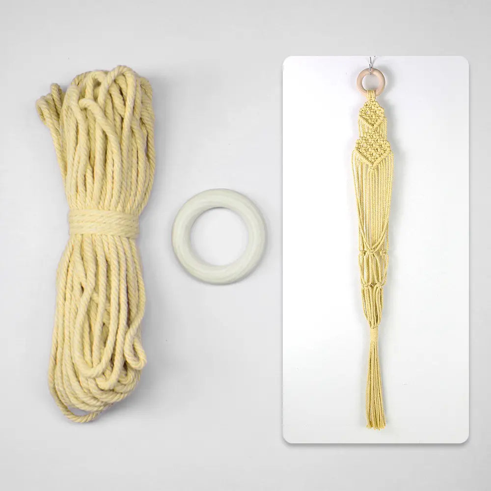 Macrame Kit for Beginners, Boho Plant Hanger DIY Kit, Home Garden Decor Gift