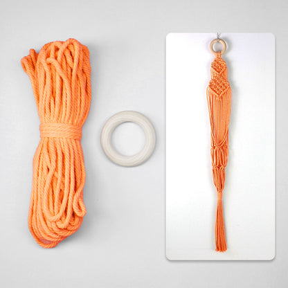 Macrame Kit Long Tassel Small Plant Hanger Weaving Kit | For Small-Medium Pots | Hanging Design | Space-Saving | Beginner-Friendly