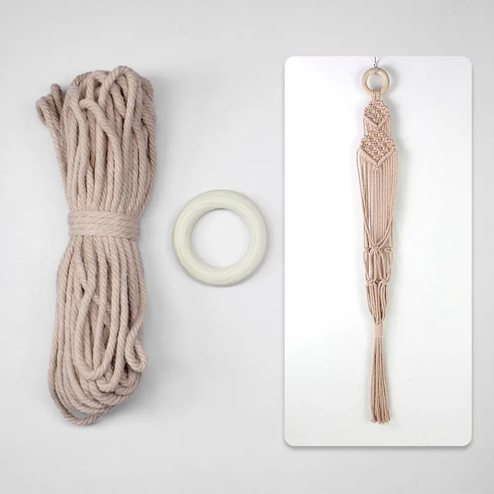 Macrame Kit for Beginners, Boho Plant Hanger DIY Kit, Home Garden Decor Gift