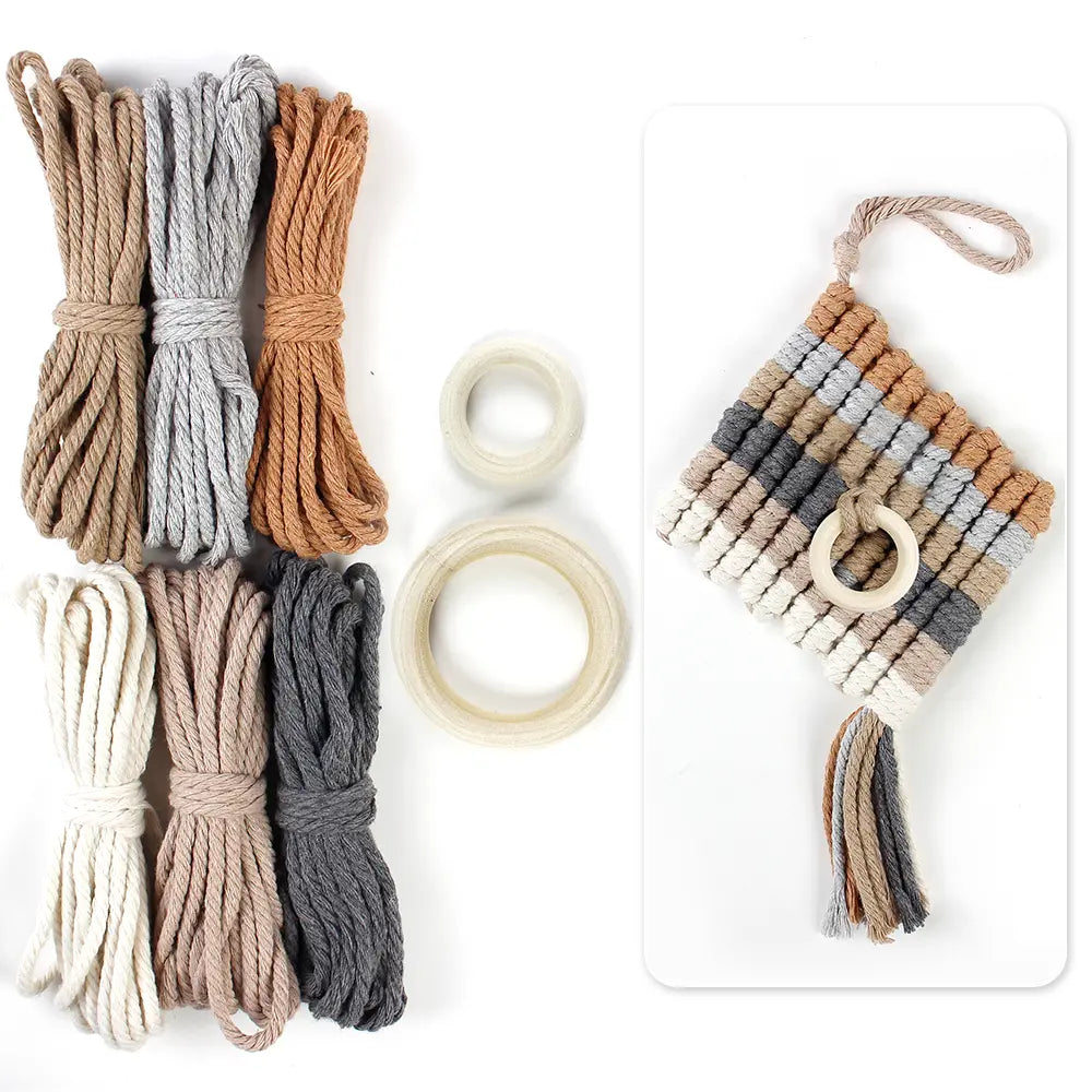 Macrame Kit for Beginners, Boho Pineapple Wall Hanger DIY Kit, Home Decor Gift