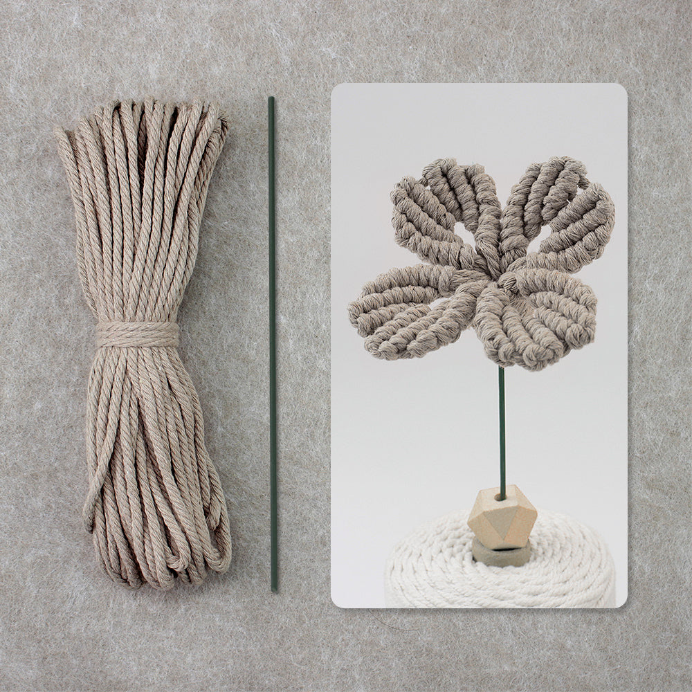 Four-Leaf Clover Macrame DIY Kit - Handmade Weaving Supplies with English Tutorial | Lucky Craft Set