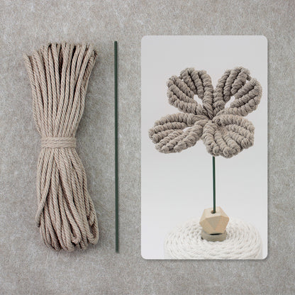 Four-Leaf Clover Macrame DIY Kit - Handmade Weaving Supplies with English Tutorial | Lucky Craft Set