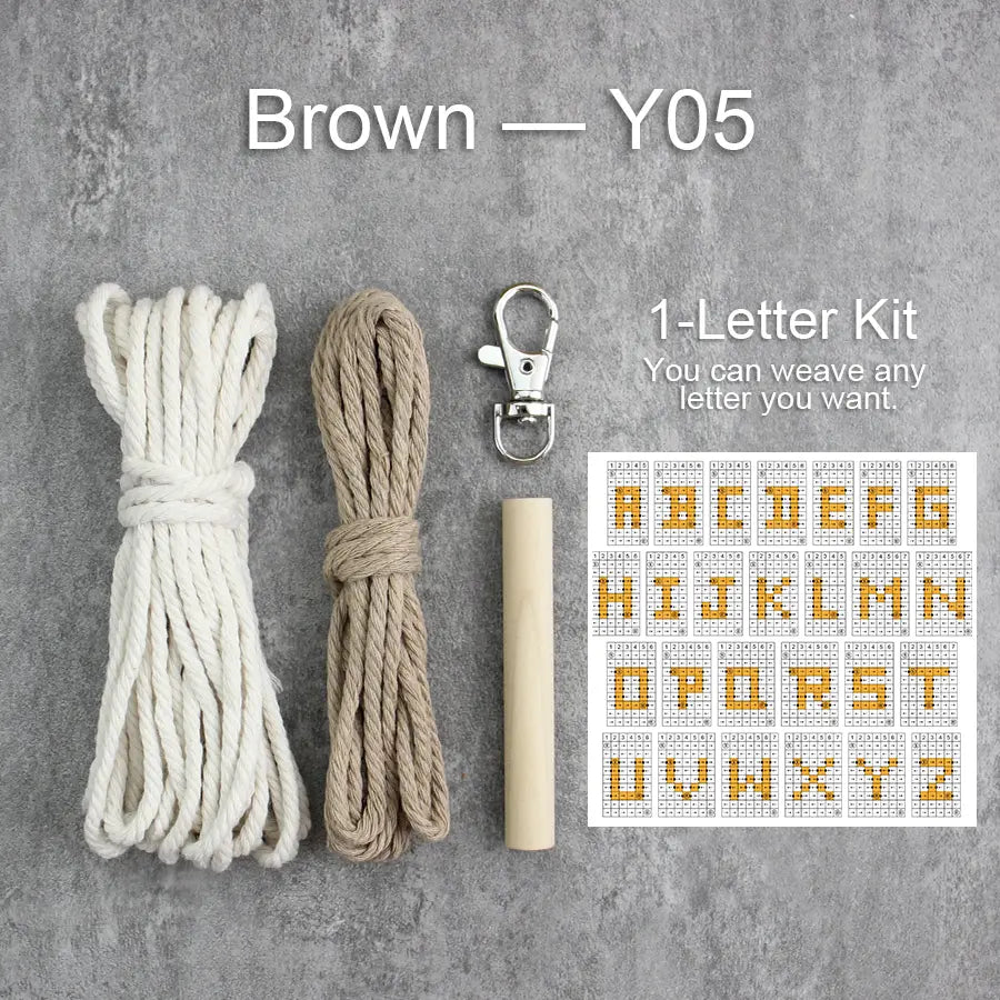 Macrame Kit for Beginners | DIY Letter Macrame Keychain Craft Kit