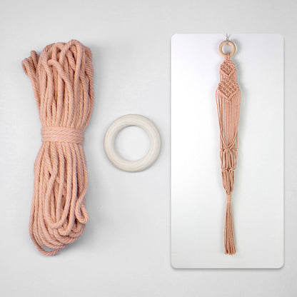 Macrame Kit Long Tassel Small Plant Hanger Weaving Kit | For Small-Medium Pots | Hanging Design | Space-Saving | Beginner-Friendly