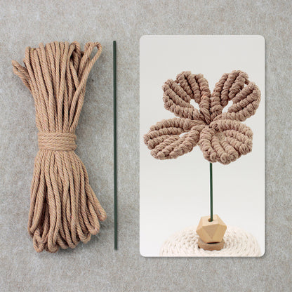 Four-Leaf Clover Macrame DIY Kit - Handmade Weaving Supplies with English Tutorial | Lucky Craft Set