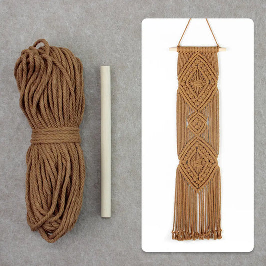 Macrame Kit for Beginners, Boho Large Long Tapestry DIY Kit, Vintage Wall Party Decor