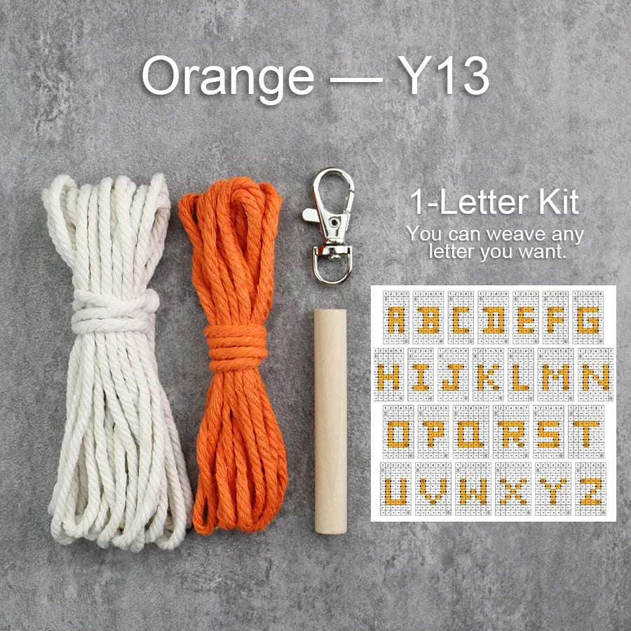 Macrame Kit for Beginners | DIY Letter Macrame Keychain Craft Kit