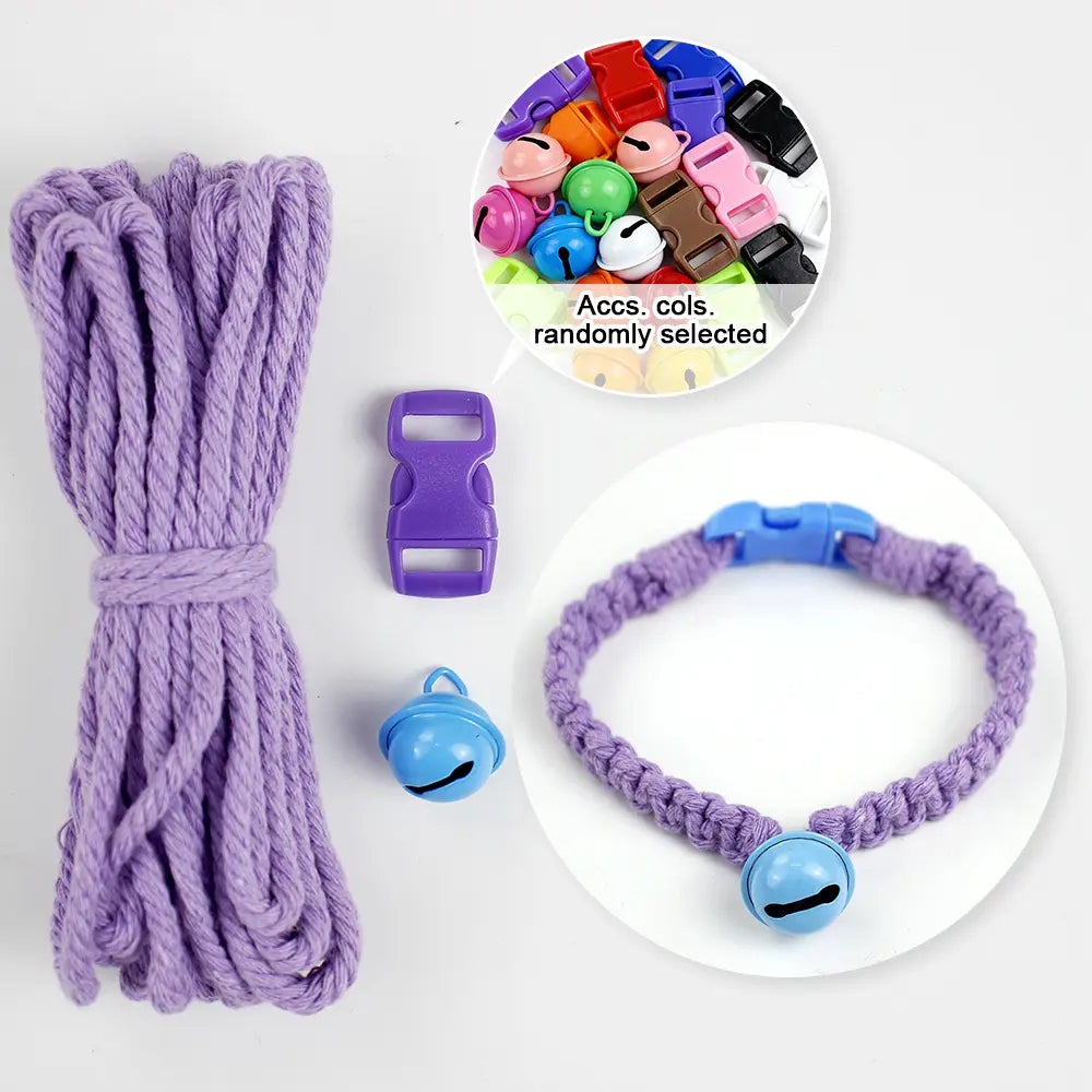 Macrame Kit for Beginners, Boho Pet Collar DIY Kit, Cat Dog Necklace Handmade Gift