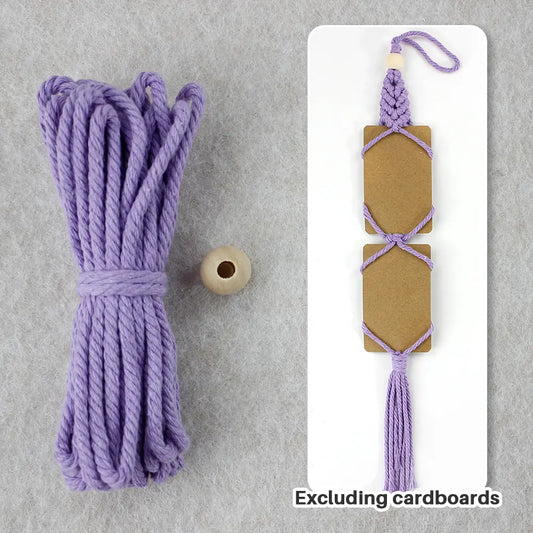 Macrame Kit for Beginners, Boho Photo Hanging Ornament DIY Kit, Vintage Ethnic Decor