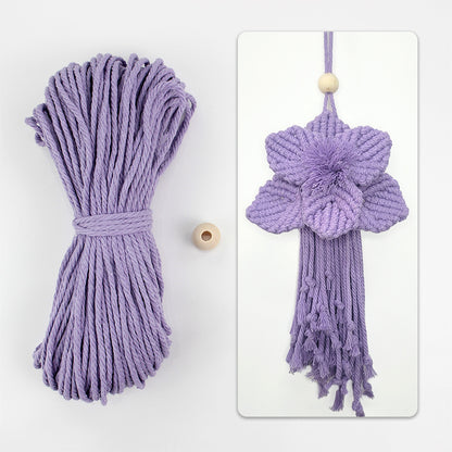 Lotus Flower Macrame DIY Kit - Handmade Weaving Supplies with English Tutorial | Zen Craft Set