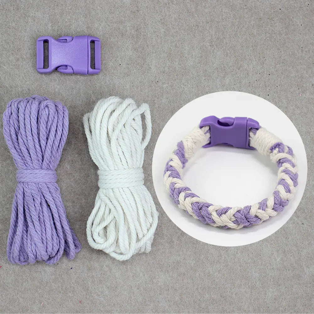 Macrame Kit for Beginners, Boho 8-Strand Round Pet Collar DIY Kit, Cat Dog Gift
