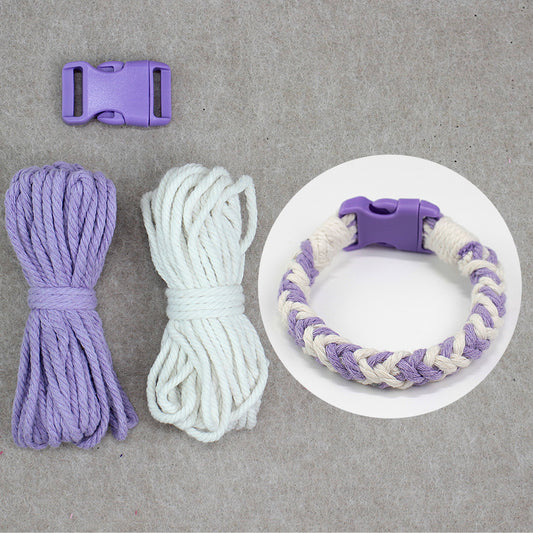 Macrame Kit 8-Strand Pet Collar Weaving Kit | 2-Color Intertwined | Adjustable Length | Pet Accessory | Beginner-Friendly