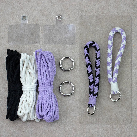 Macrame Kit for Beginners | DIY Eight‑Strand Braid Macrame Keychain Craft Kit