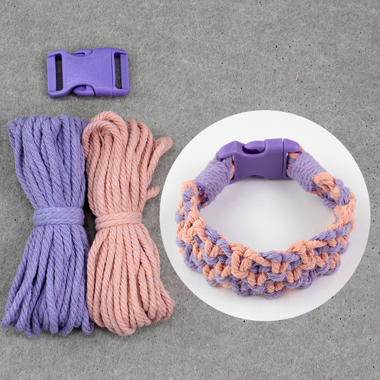 Square Pet Collar Weaving Kit Macrame Kit | Wide Style (Elegant & Cute) | Holiday DIY Handmade Gift | Beginner-Suitable