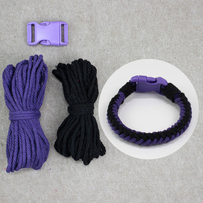Macrame Kit 8-Strand Pet Collar Weaving Kit | 2-Color Intertwined | Adjustable Length | Pet Accessory | Beginner-Friendly