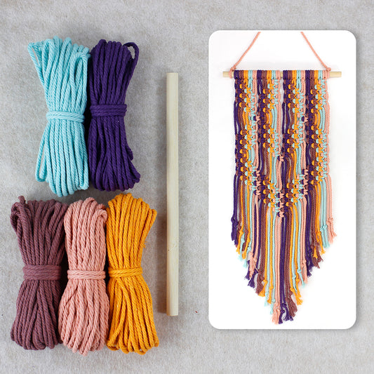Macrame Kit for Beginners, Boho Colorful Heart Tapestry DIY Weaving Kit, Polyester Fiber Handmade Wall Hanging, Limited Gift for Valentine’s Day & Mother’s Day, Home Hotel Homestay Decor