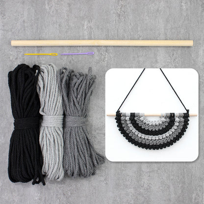 Macrame Kit Semicircle Tapestry Weaving Kit |  Design | Gradient/Contrast Option | Bedroom/Living Room Decor | Beginner-Friendly