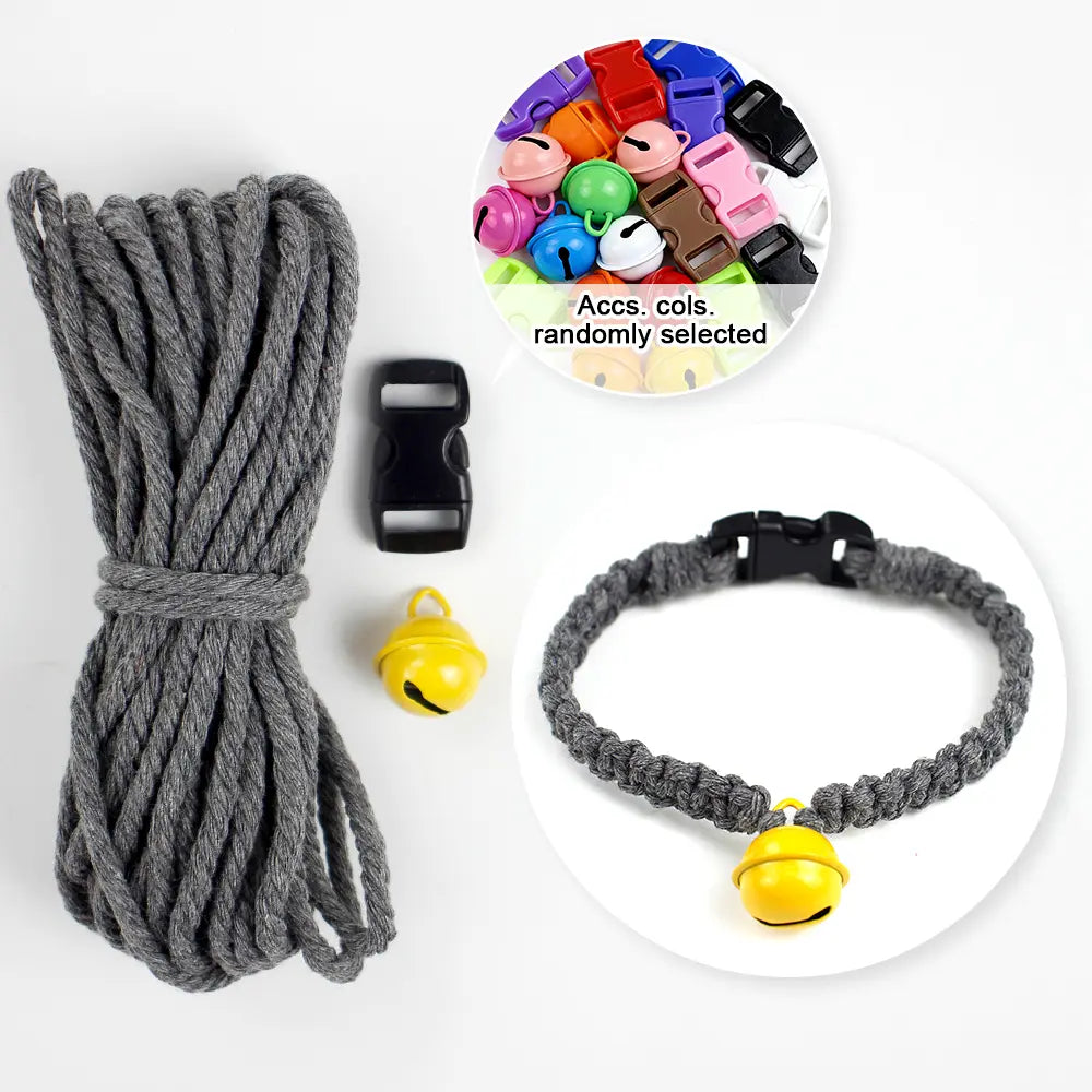 Macrame Kit for Beginners, Boho Pet Collar DIY Kit, Cat Dog Necklace Handmade Gift