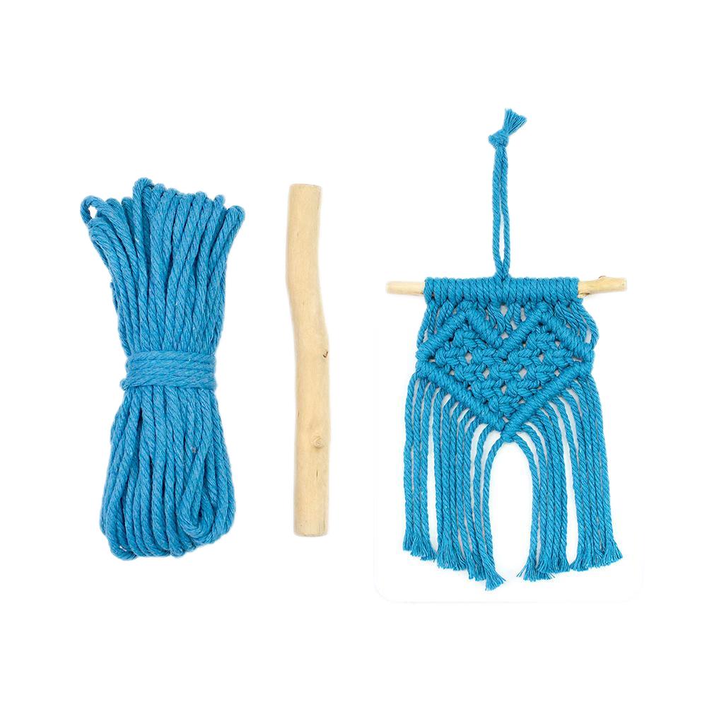 Macrame Kit Mini Love Tapestry Weaving Kit | Driftwood+Fringes | Car Mirror/Home Decor | Beginner-Friendly