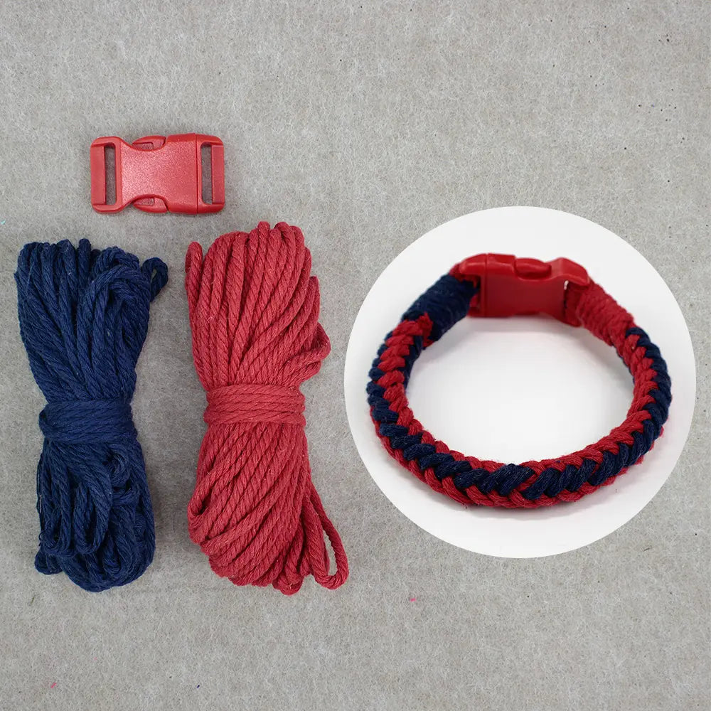 Macrame Kit for Beginners, Boho 8-Strand Round Pet Collar DIY Kit, Cat Dog Gift