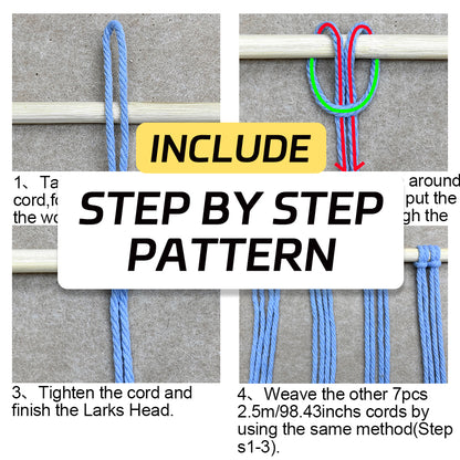 Wooden Bead Wall-Mounted Bookshelf Weaving Kit Macrame Kit | Wall Decor | Home Decor | Wall Bookshelf | Beginner-Friendly| Bohemian Style