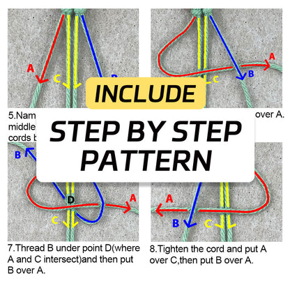 Macrame Kit Long Tassel Small Plant Hanger Weaving Kit | For Small-Medium Pots | Hanging Design | Space-Saving | Beginner-Friendly