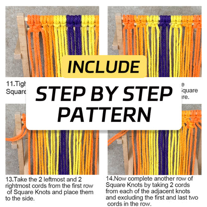 Macrame Kit Beach Chair Phone Stand Weaving Kit | 7/4-Color Option | Stable Unique Shape | Small Decor | Beginner-Friendly| Phone Lounger