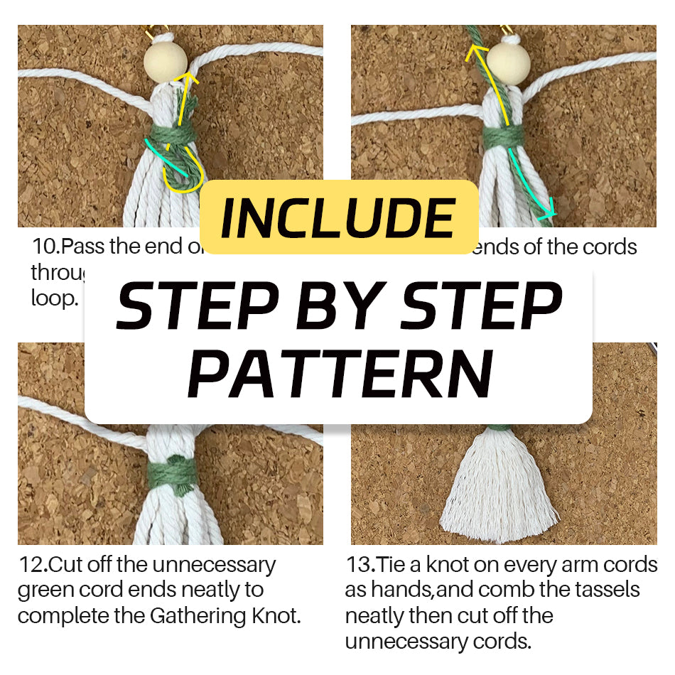 Girl Weaving Keychain Craft Kit Macrame Kit | Fringe Skirt | DIY Valentine's Gift, Beginner-DIY