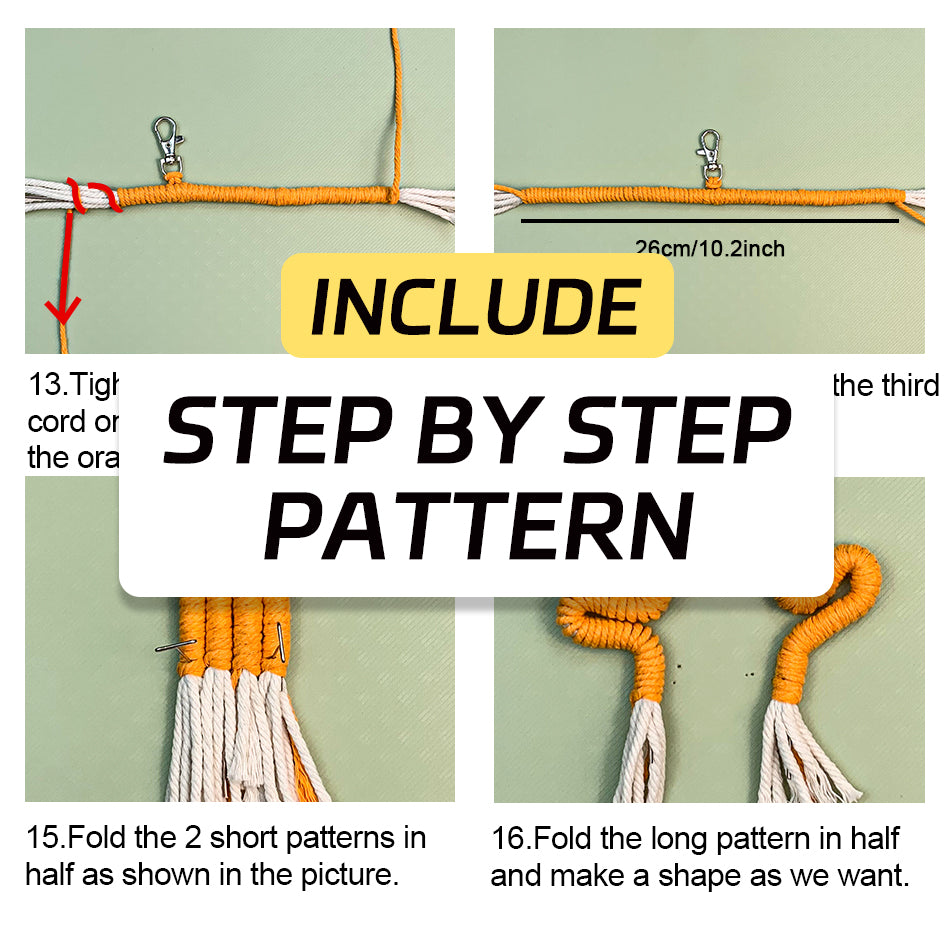 Halloween Ghost Macrame DIY Kit - Handmade Weaving Supplies with English Tutorial | Whimsical Holiday Craft Set