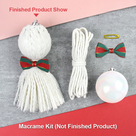 Christmas Tassel Decor Ball Weaving Kit Macrame Kit | Car/Home Use | Holiday DIY Gift | Beginner-Suitable| Multi-Scene Decor