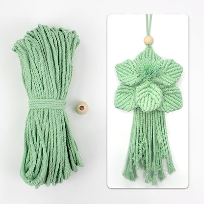 Lotus Flower Macrame DIY Kit - Handmade Weaving Supplies with English Tutorial | Zen Craft Set