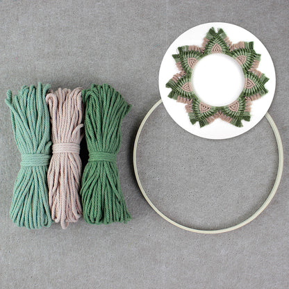 Macrame Kit Mandala Ring Macrame Kit | 3-Color Combination | Bedroom/Living Room Decor | Beginner-Friendly | DIY Gift