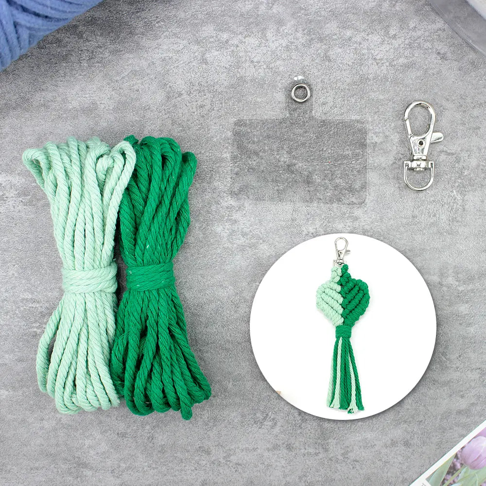Macrame Kit for Beginners | DIY Heart Macrame Keychain Craft Kit