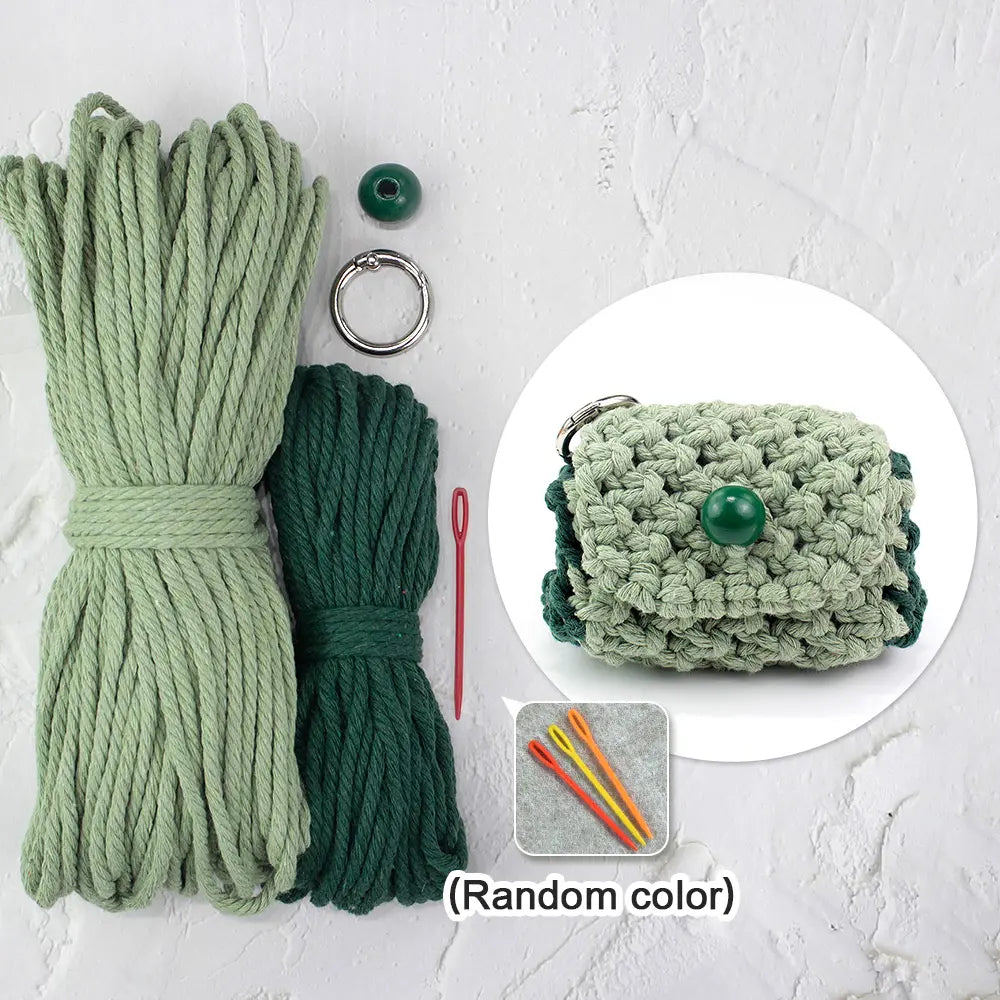 Macrame Kit for Beginners | DIY Square Macrame Earphone Storage Pouch Craft Kit