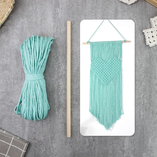 Macrame Kit for Beginners, Boho Large Heart Tapestry DIY Kit, Vintage Valentine Wall Decor