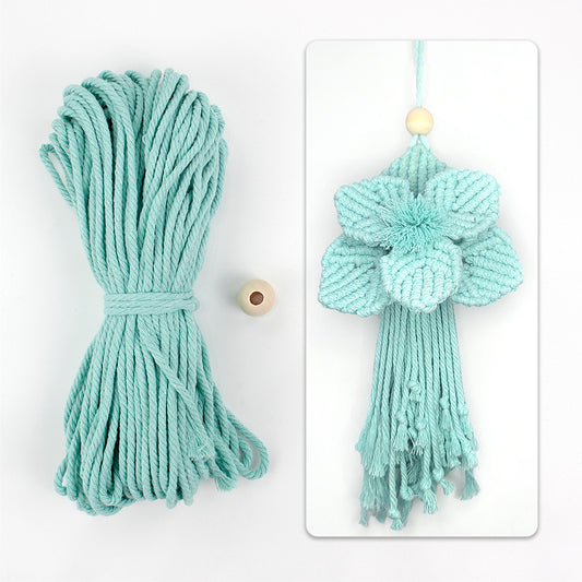 Lotus Flower Macrame DIY Kit - Handmade Weaving Supplies with English Tutorial | Zen Craft Set