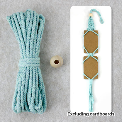 Macrame Kit for Beginners, Bohemian Woven Photo Frame Hanger, Polyester Fiber Handmade Polaroid Display Holder, DIY Craft Kit for Aesthetic Wall Decor, Car Pendant & Gift