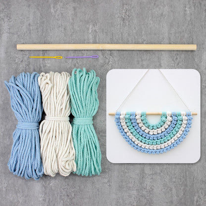Macrame Kit Semicircle Tapestry Weaving Kit |  Design | Gradient/Contrast Option | Bedroom/Living Room Decor | Beginner-Friendly